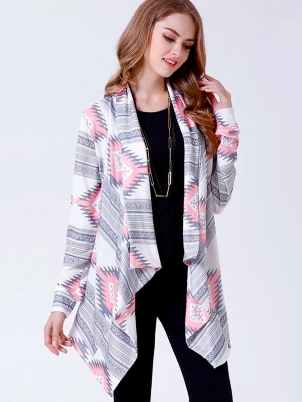 Boho Shawl Collar Open Front Cardigan 🧿